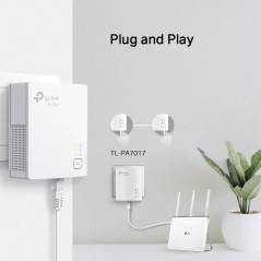 TP-Link TL-PA7017 KIT - 1Gbps Powerline Adapter for High-Speed Networking - Sikker og Stabil Kabling - Varenummer: 6935364089054